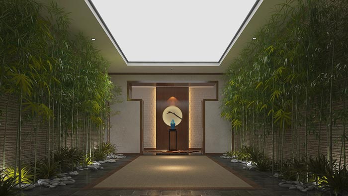 新中式特色酒店装修设计案例